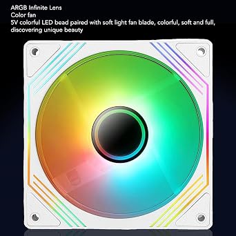 140mm ARGB PC Case Fan, Reverse Airflow Quiet Cooling for CPU Cooler Radiator Computer Case