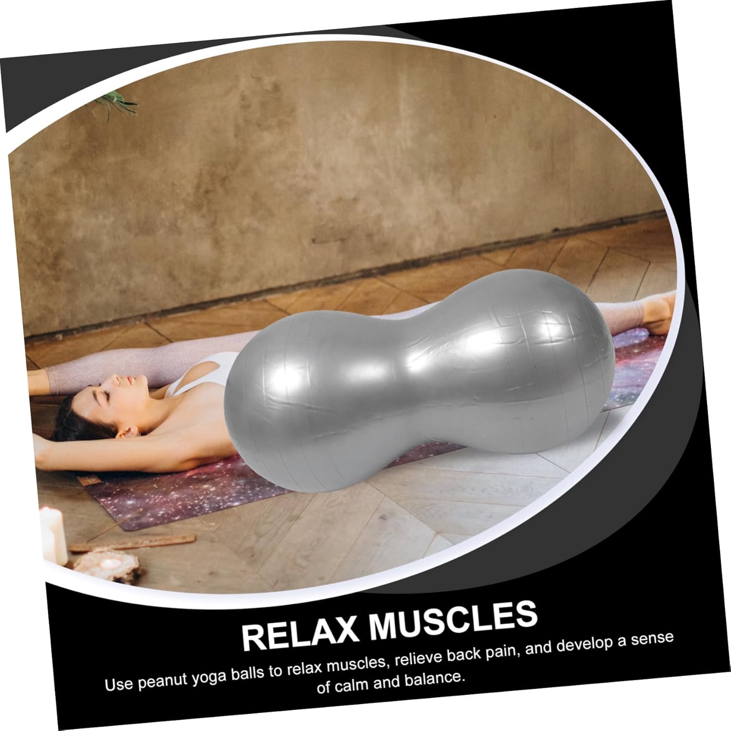 Inflatable Peanut Yoga Ball Thickened Anti-Burst Exercise Ball with Pump for Stability Balance and Core Workouts Home and Activities