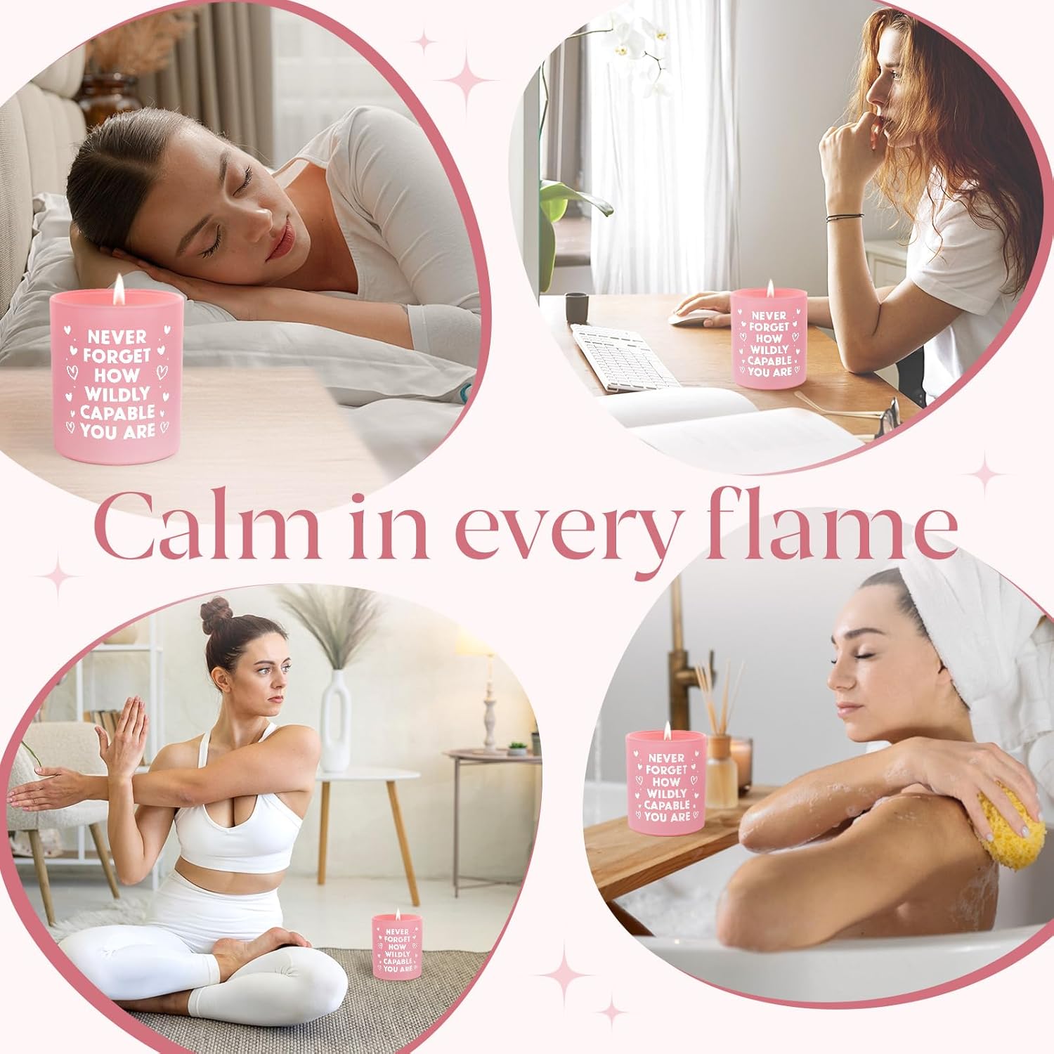 Inspirational Gifts for Women, Motivational Candles, Valentines Day Birthday Gifts for Women, Encouragement Cheer Up Gift for Friends Coworkers Daughters Sisters, Soy Wax Scented Candle 10oz - Image 4