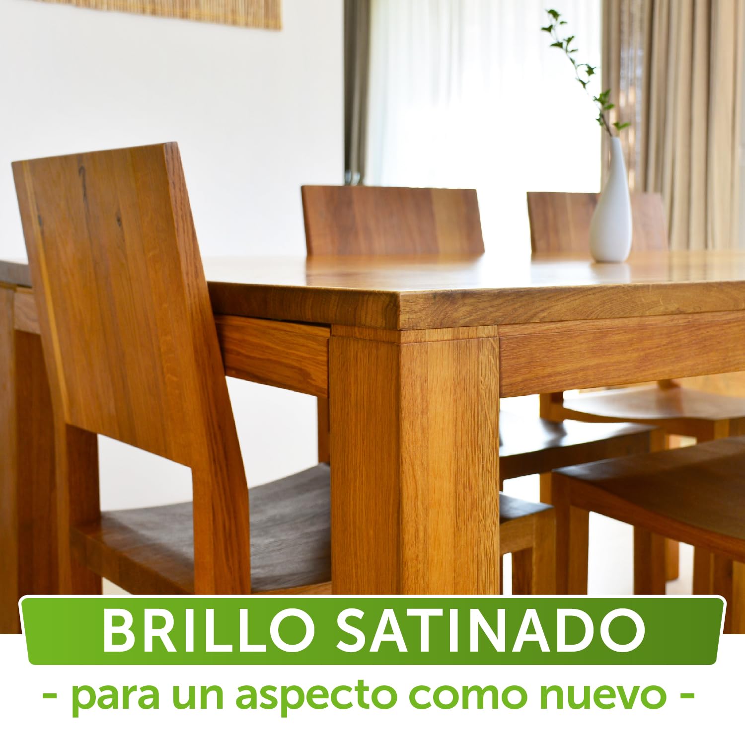 Nordicare Aceite para muebles [500ml] Aceite incoloro para madera para el cuidado de roble, haya, nogal, pino. Esmalte para madera a base de aceite de linaza. Barniz de aceite de linaza