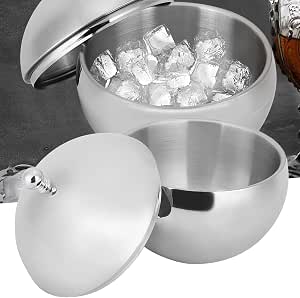 Portaghiaccio e pinze per ghiaccio in acciaio inox 1,3 l Secchiello per