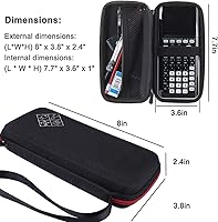 Vista 7 de Xberstar, estuche duro de EVA para guardar y transportar calculadora gráfica de Texas Instruments y otros elementos TI-84 / 83 / Plus CE, estuche