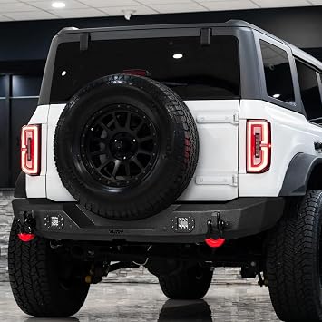 VIJAY Front and Rear Bumper Fits 2021-2026 Ford Bronco (Except Bronco Sport) With Lights and D-rings