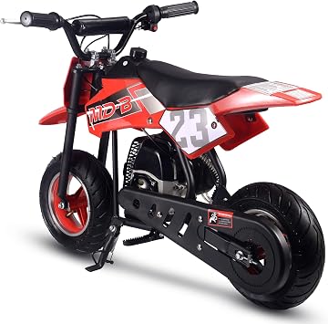MotoTec DB-02 50cc 2-Stroke Kids Supermoto Gas Dirt Bike Red