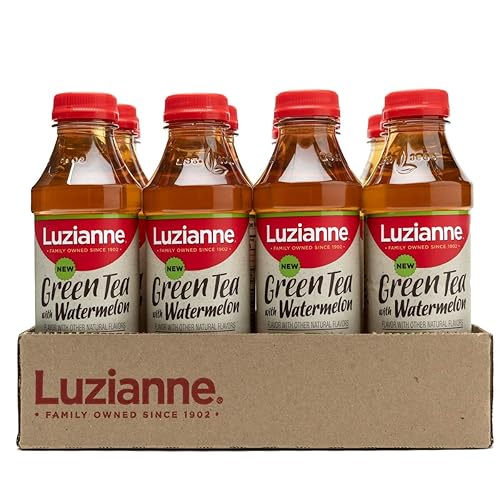Luzianne Té verde con sandía, 18.5 onzas líquidas (paquete de 12)