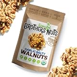 Brothers Nuts Garlic Salty Walnuts – Organic, Sprouted Walnuts – Healthy Keto Snack – Vegan, Gluten-Free, Kosher – No Preservatives – 6 oz