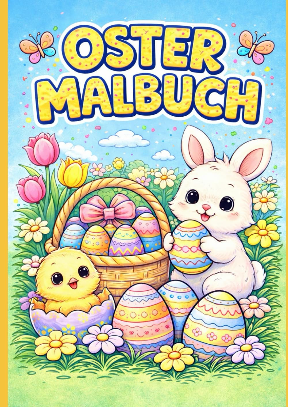 Oster Malbuch für Kinder: 27 fröhliche Ausmalbilder rund um Ostern für Kinder