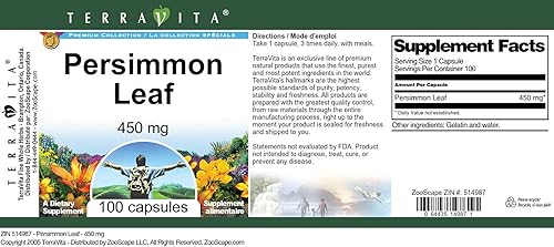 Miniatura 2 de Terravita Hoja de caqui - 450 mg (100 Cápsulas, ZIN 514987)