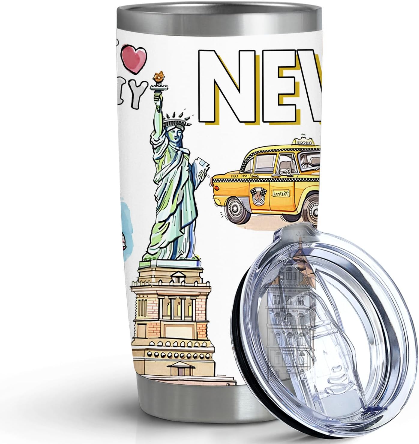 City Tumbler for City Lover,20oz Double Wall Vacuum Insulated Stainless Steel Coffee Cups (New york)