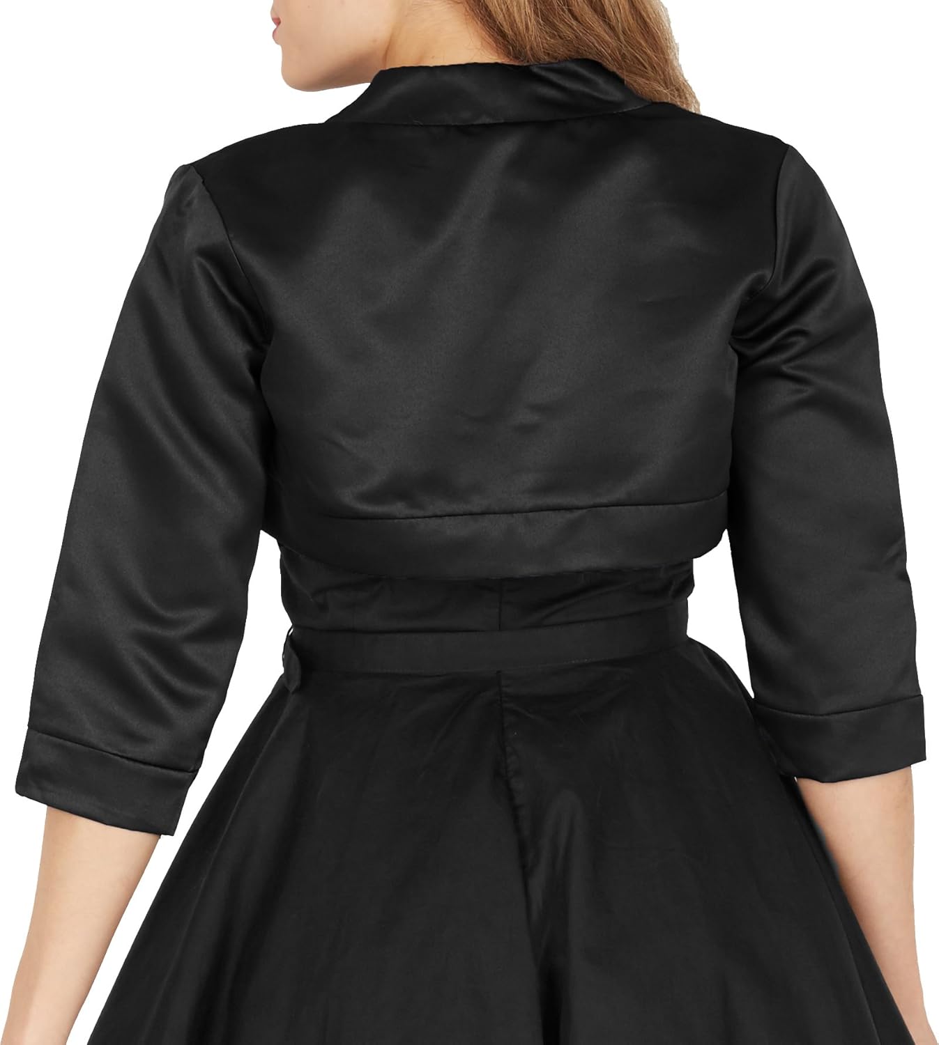BlackButterfly Satin Bolero Shrug - Half Sleeve - Image 3