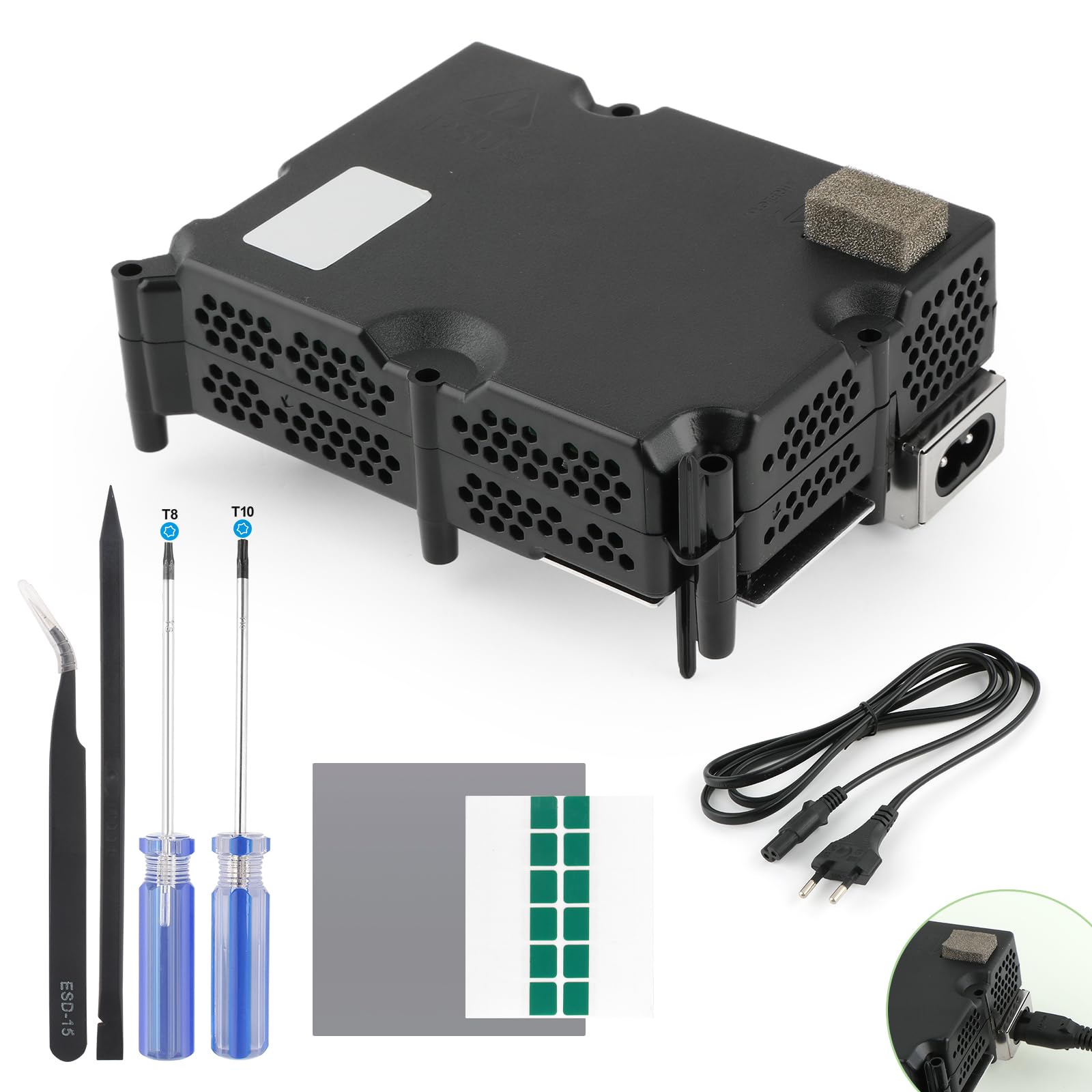 RongZy para Xbox Series S Fuente De Alimentación Reemplazo para Series S Interna Fuente de Alimentación con Adaptador de CA Consola Accesorios con Herramientas Reparación