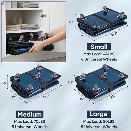 Miniatura 3 de BALEINE Bolsas de comestibles reutilizables sobre ruedas, bolsa de asas rodante, carrito de compras, mochila grande, carritos de compras para