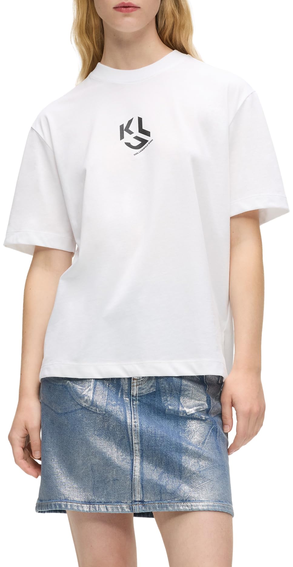 Karl Lagerfeld Jeans Damen Karl Lagerfeld Jeans, Women's, Regular Monogram Tee, Regular Fit T-Shirt