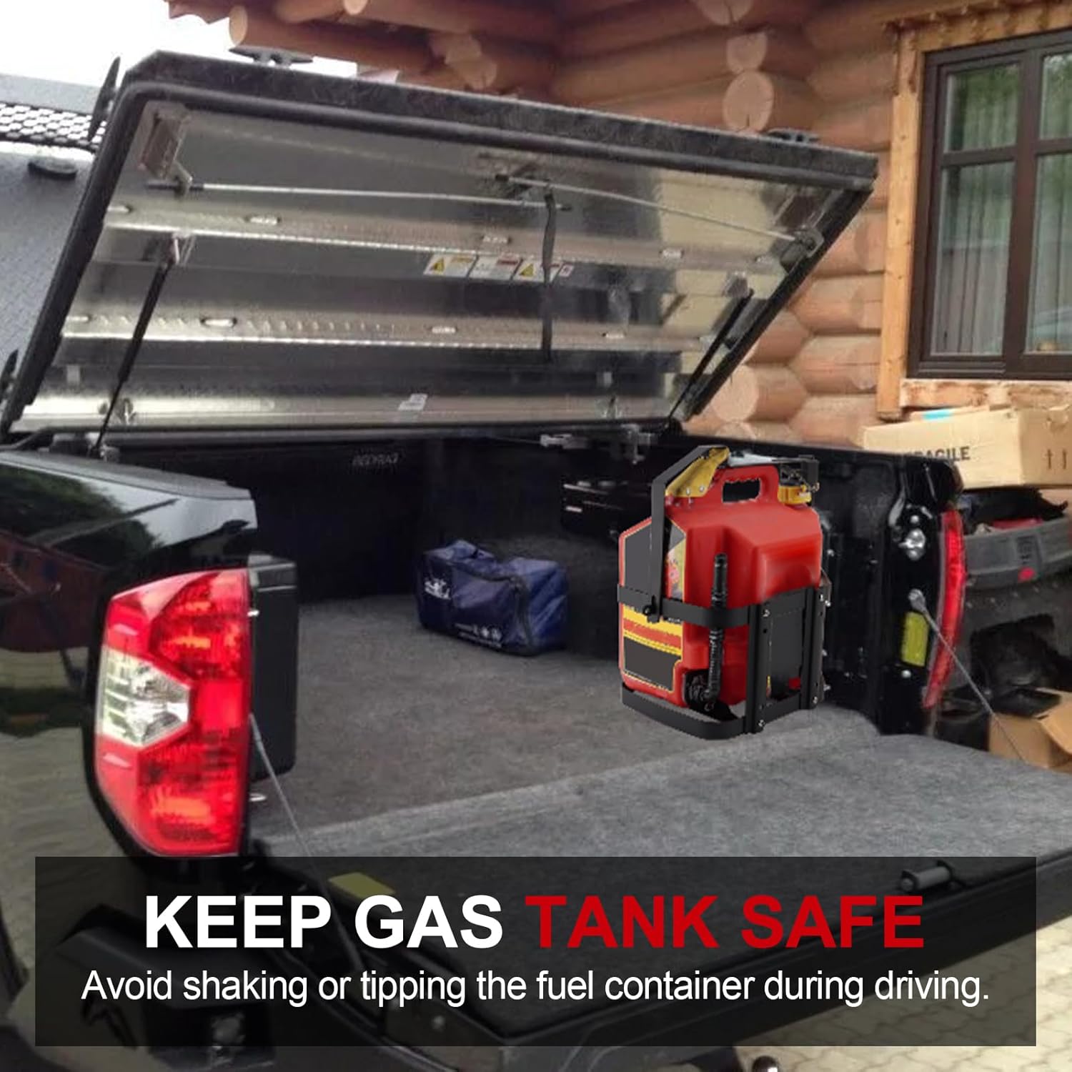 5 Gallon Gas Can Holder, Metal Steel Fuel Container Mount Bracket Compatible with SureCan Gas Can