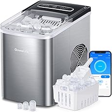 Freezimer Dreamice X1 | 33lbs Self-Cleaning Ice Makers Countertop, Portable Ice Machine with 2 Size Bullet Ice Cubes 9 Cubes Ready in 7 Mins | Black