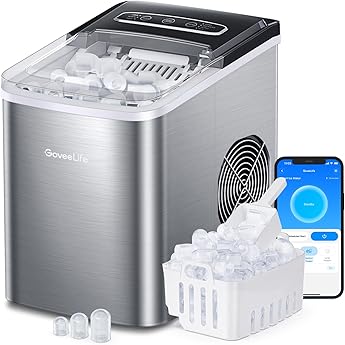Freezimer Dreamice X1 | 33lbs Self-Cleaning Ice Makers Countertop, Portable Ice Machine with 2 Size Bullet Ice Cubes 9 Cubes Ready in 7 Mins | Black