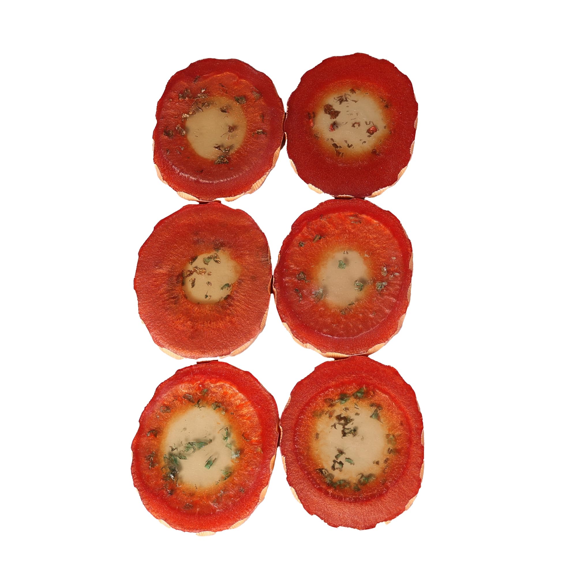 seth sawariya enterprises Coasters Decorative Dried Fruit Slices, Red Orange Color, Natural Botanical Cabinet Decor, 6 Pieces 2