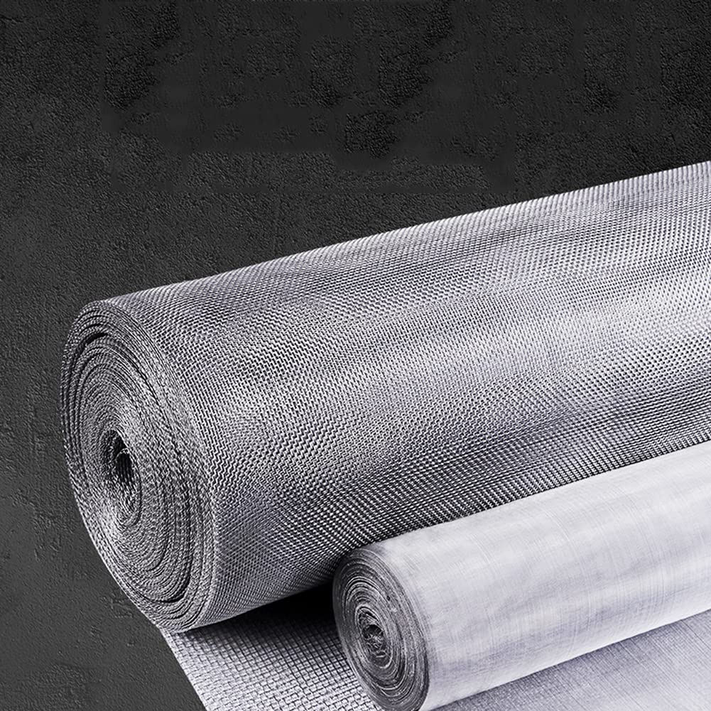 Tkanina filtracyjna drutu ze stali nierdzewnej 60 oczek super miękka nigdy rdza siatka ekranu 0,35 mm otwór bardzo cienka siatka druciana, dla rodziny, Agroprzemysłowy filtr metalowy, srebrny, 1 x 9 m