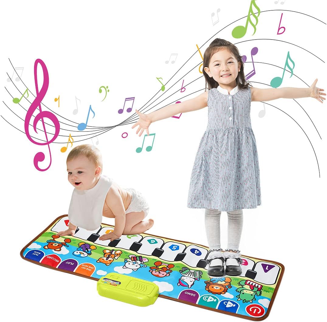 Baby Music Piano Keyboard Dance Mat for Kids Gifts, Piano Music Mat for