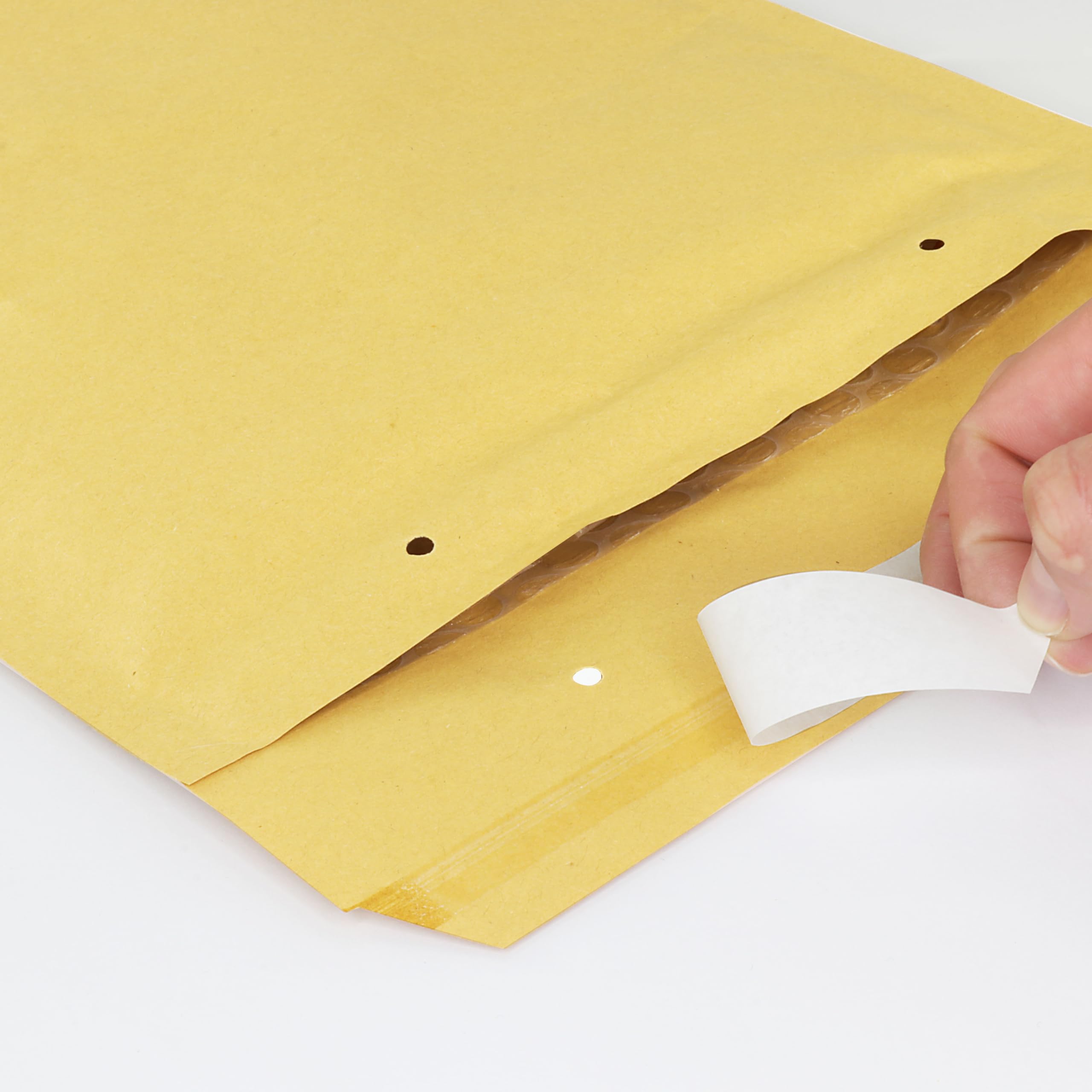 KLEBESHOP24 Luftpolstertaschen goldbraun, G7 (230 x 340 mm), 100 Stück | stabile Versandtaschen, aus Kraftpapier & Luftpolsterfolie
