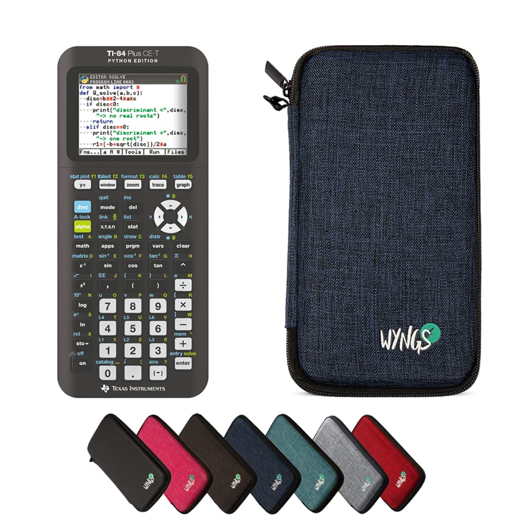 CALCUSO Ensemble de Base Bleu avec Calculatrice Graphique TI-84 Plus CE-T Python Edition