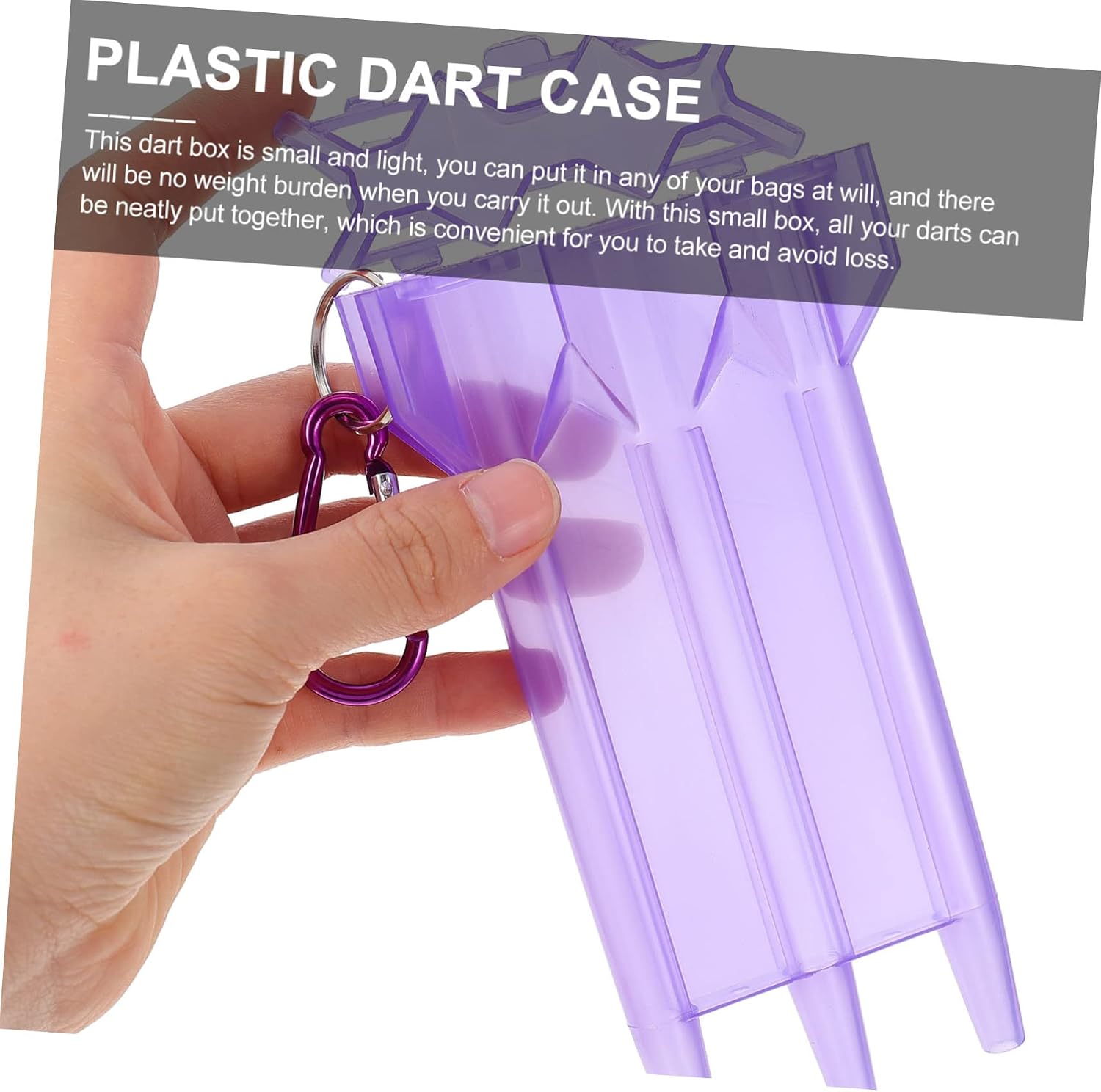 Portable Hard Darts Case with Wear Resistant Shell Lightweight Dart Storage Box for Outdoor Use Spacious Compartment Holds Multiple Flights and Tips Securely Purple