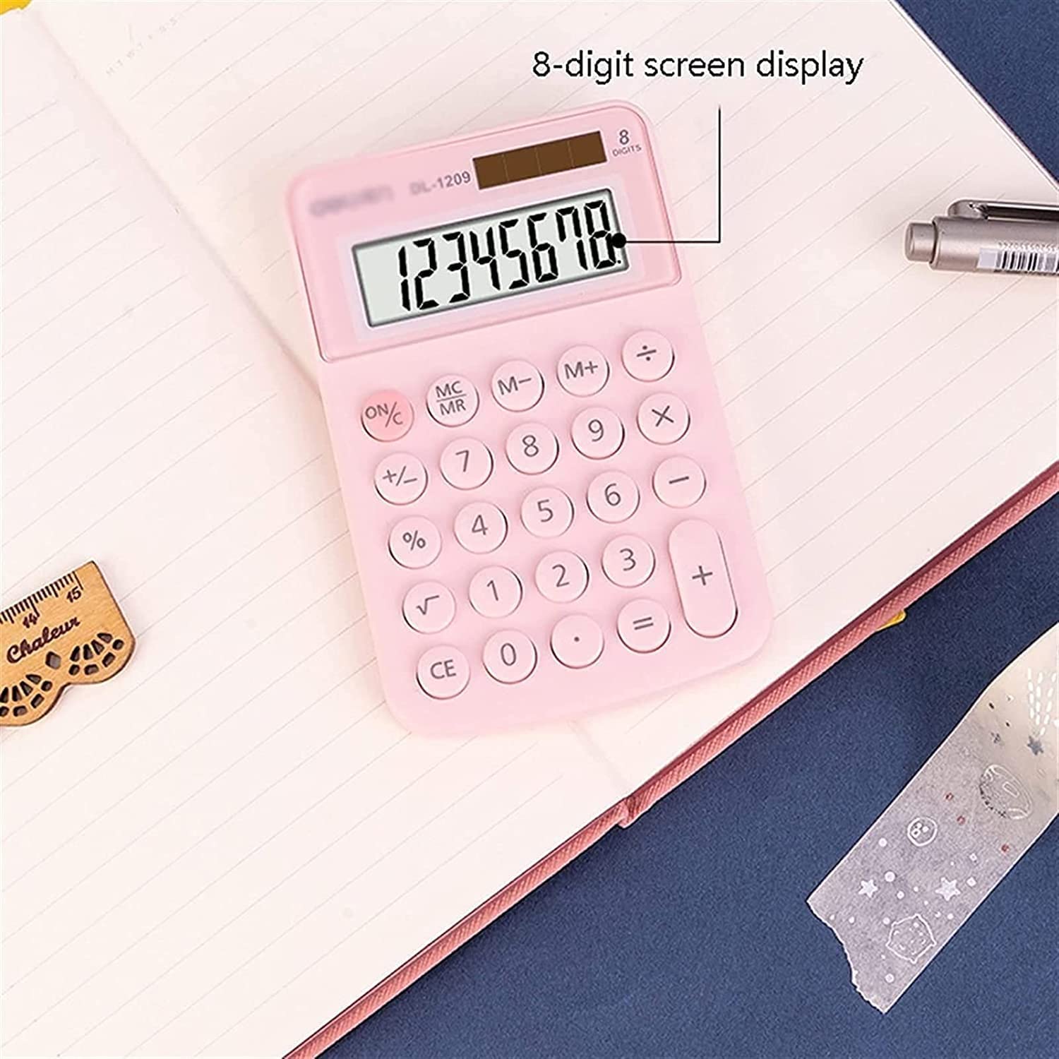 Kalkulatory Kalkulator, Desktop Calculator Kalkulator Na Biurko Kalkulator W Stylu Biurowym I Domowym 8 Cyfr Przybory Szkolne(Blue)