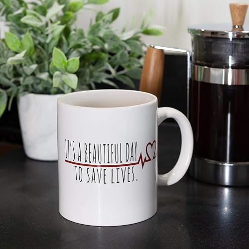 Miniatura 5 de Surreal Entertainment Greys Anatomy Derek Shepherd Taza de café de cerámica | It's A Beautiful Day To Save Lives | Capacidad para 16 onzas