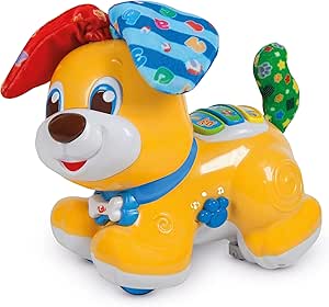 Baby Clementoni - Bubù Cagnolino Cucù, Centro Attività Neonato Interattivo 10 Mesi, Gioco Interattivo, Corre e Insegna Versi degli Animali, Lettere, Numeri e Colori, Lingua Italiana, 17198