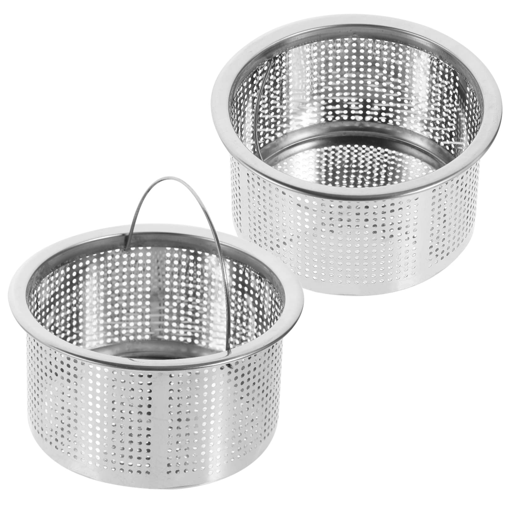 Baquler Edelstahl Spülbeckensieb Set – 8 Stück (3 Größen), Rostfrei, Für Küche & Bad