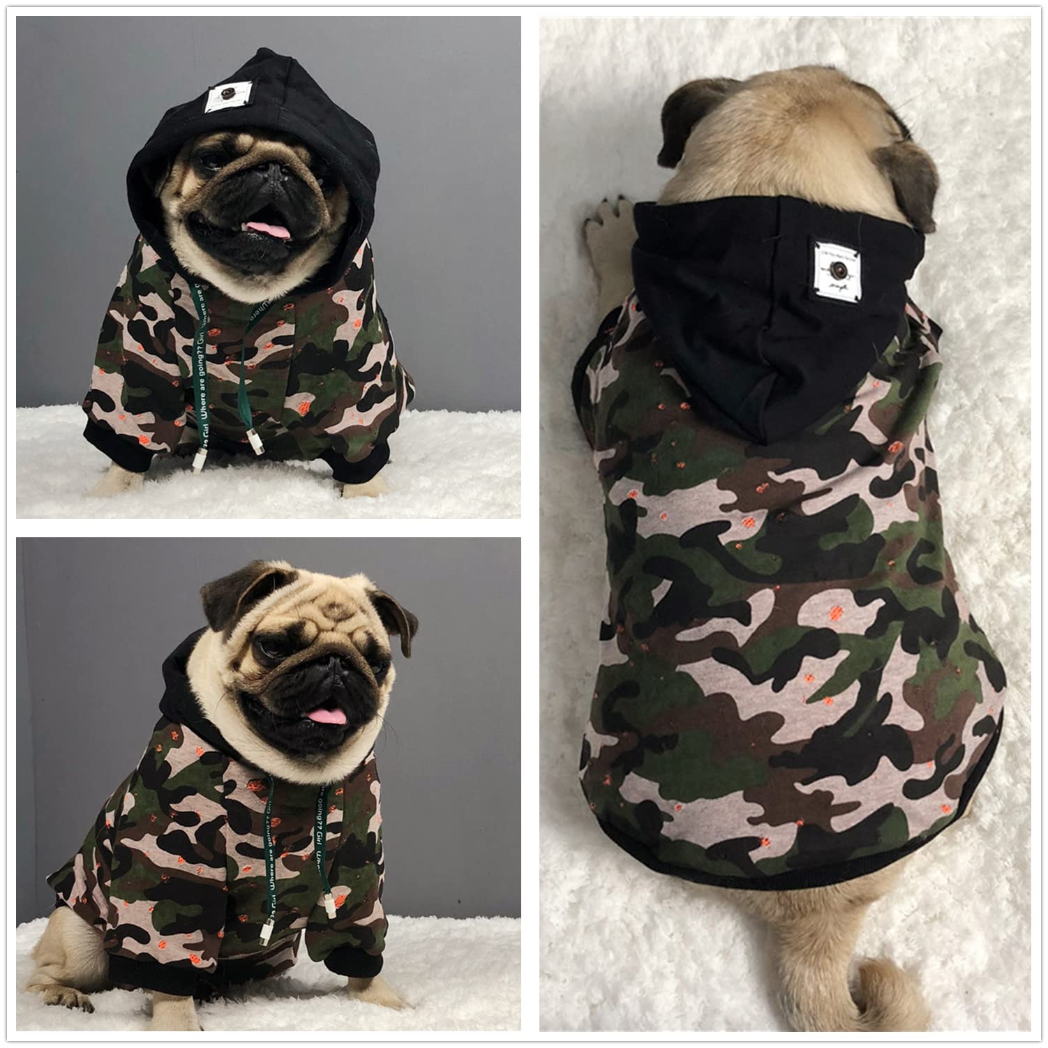 迷彩柄の犬の服 楽天市場】迷彩柄の犬服 大型犬 パーカー つなぎ ドッグウェア