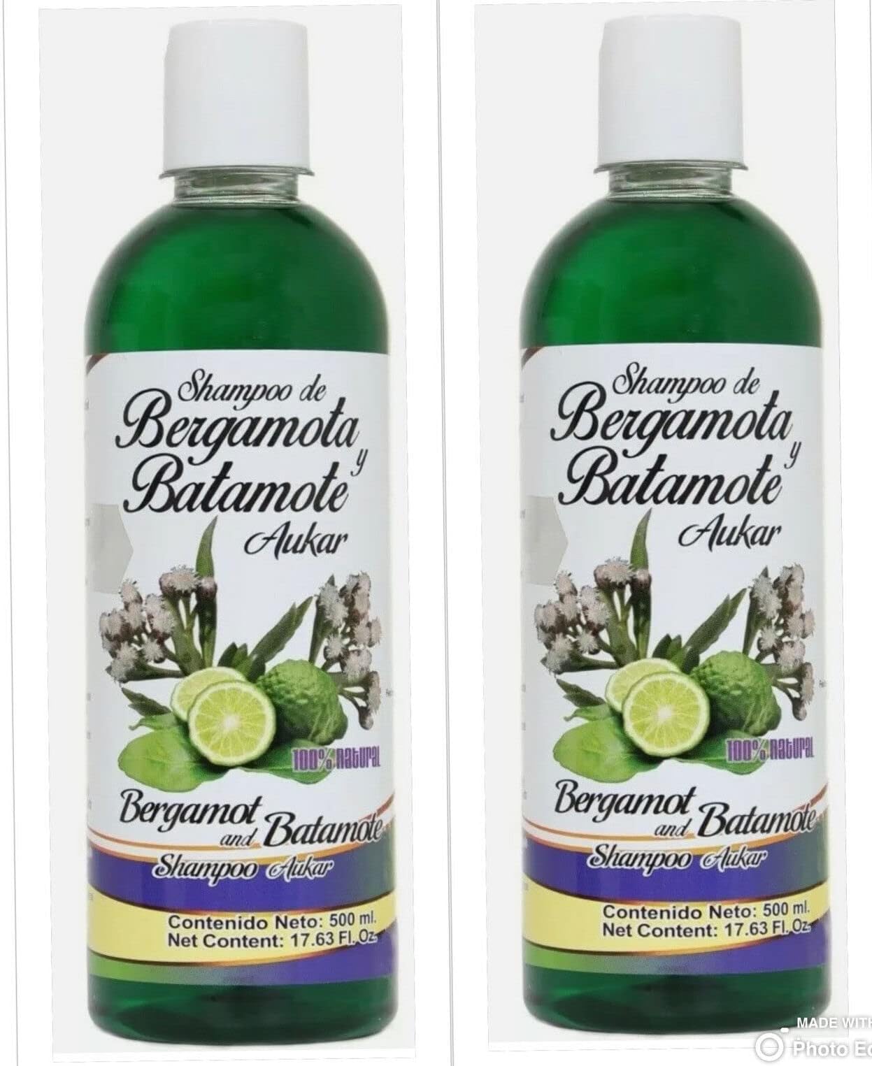 Bergamot Shampoo 500ml, Shampoo de Bergamota 500ml. Hair