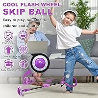 Vista 3 de Bola de Salto para Niños, Juguetes Deportivos de Fitness con Rueda Giratoria, Colorida y Plegable, Portátil, para Niñas y Niños. Juguetes para Niños