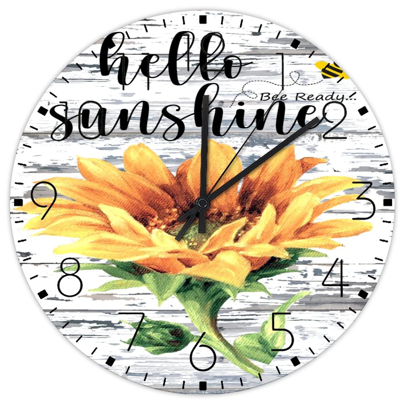 Horloge murale en bois rustique 38cm pour décorer un café