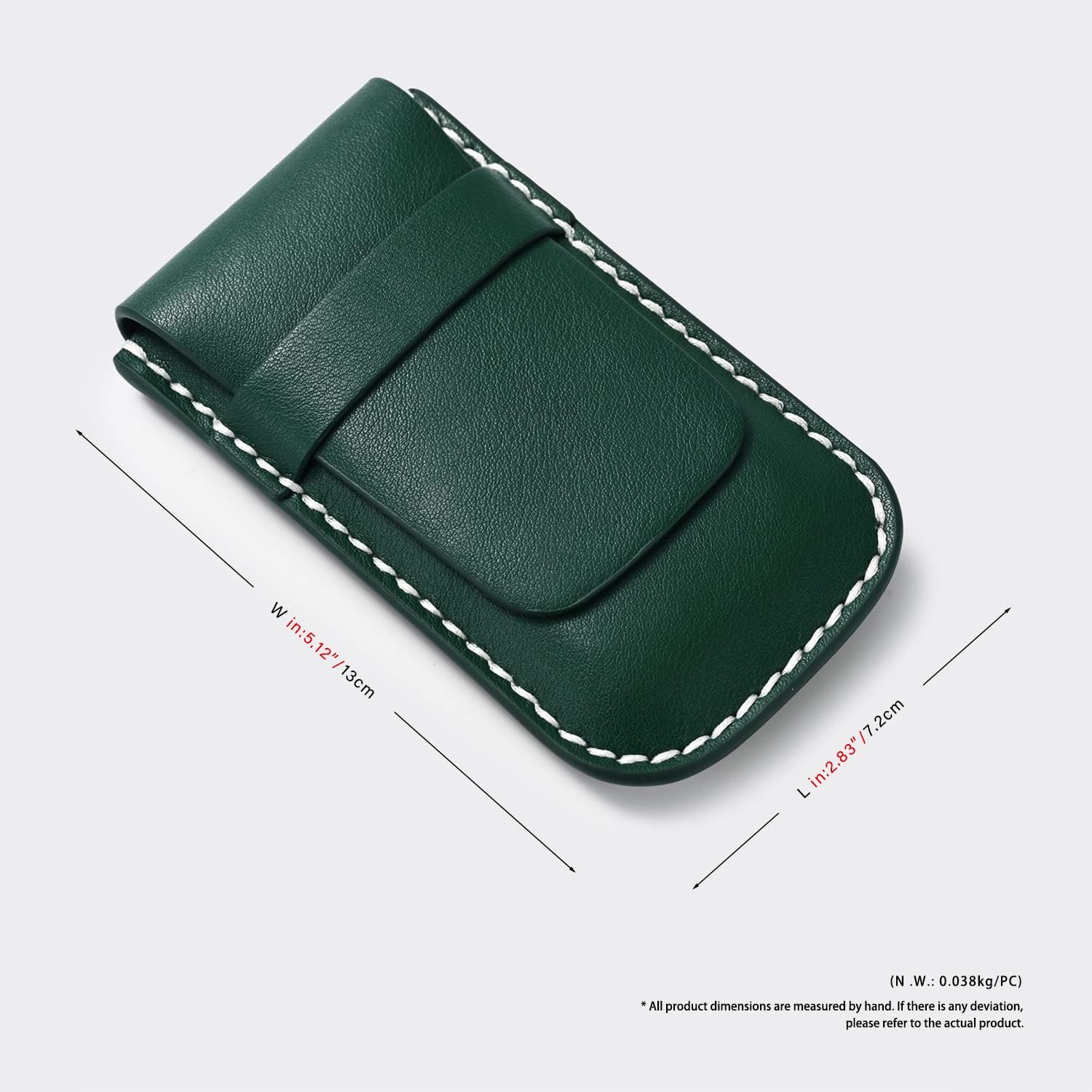 Luxury PU Leather Watch Pouches Portable Single Watch Travel Case Travel Bag For Travelling Business Trip (Green)