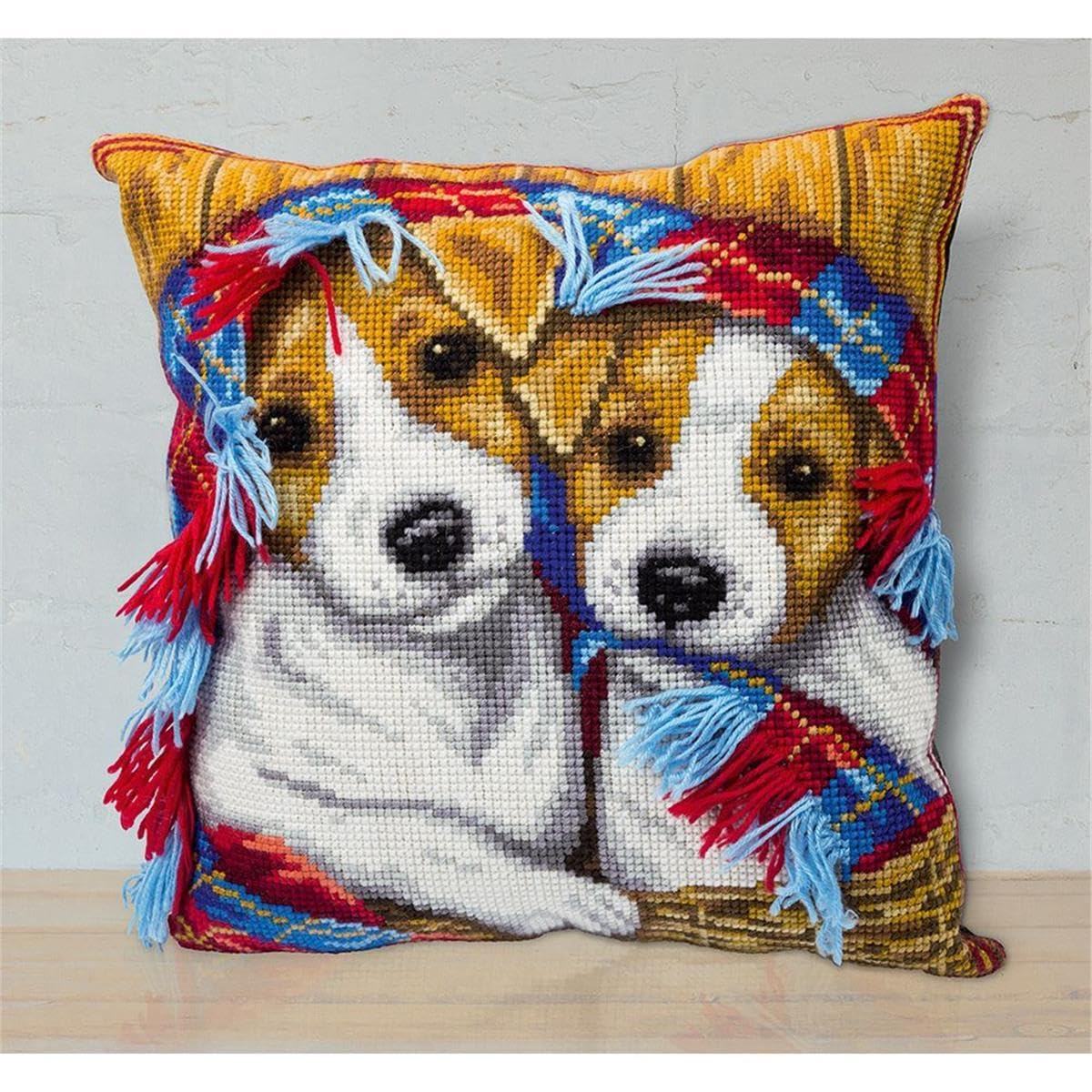 Panna Kit per ricamo a punto croce con cuscino per cesto comodo, 40 x 40 cm | embroidery by Marussia