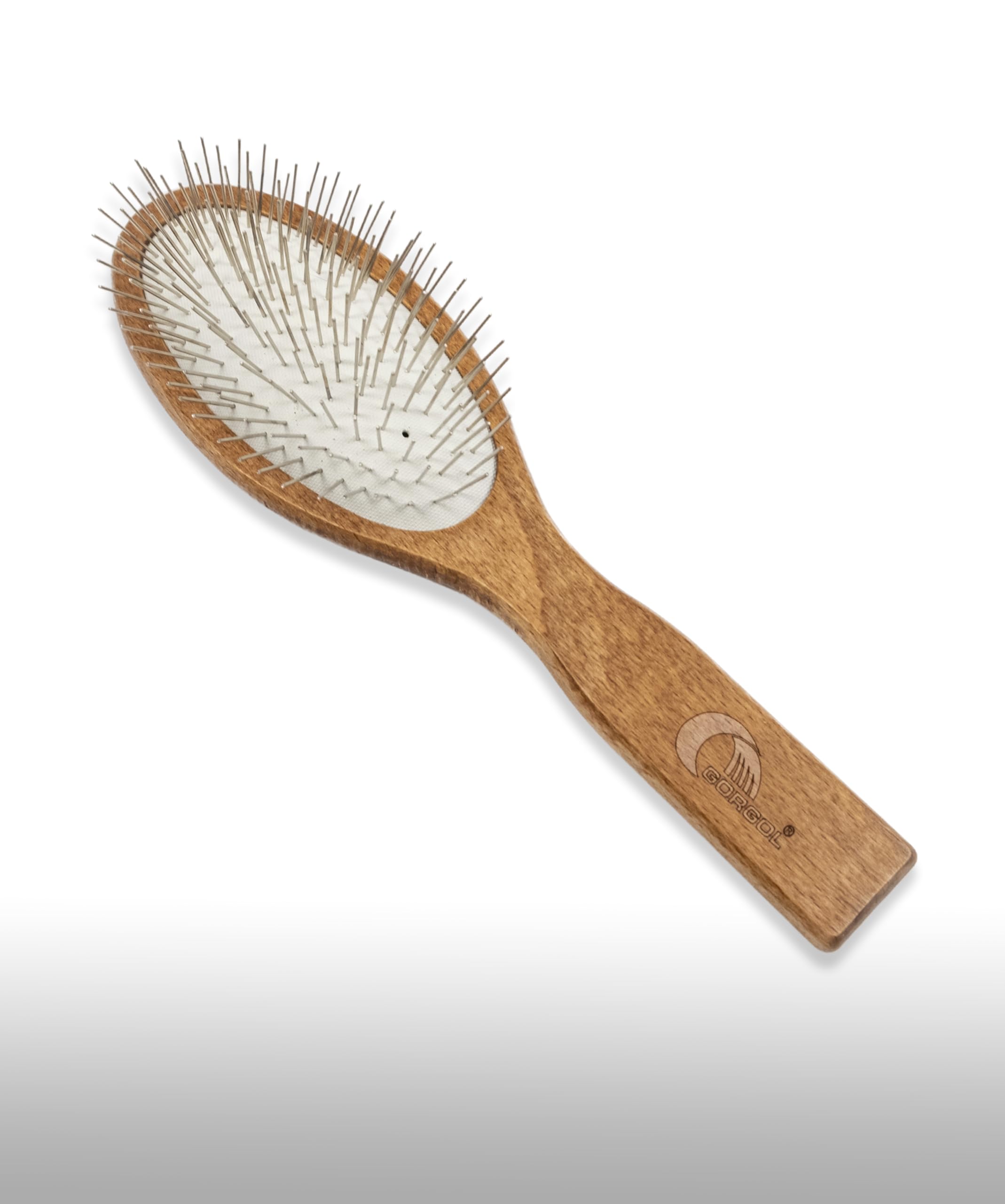 Cepillo para Perros - Cepillo para Gatos - Cepillo de Mantequilla para Perros - Cepillo de Madera para Perros Pelo Largo - Puas Acero 20mm