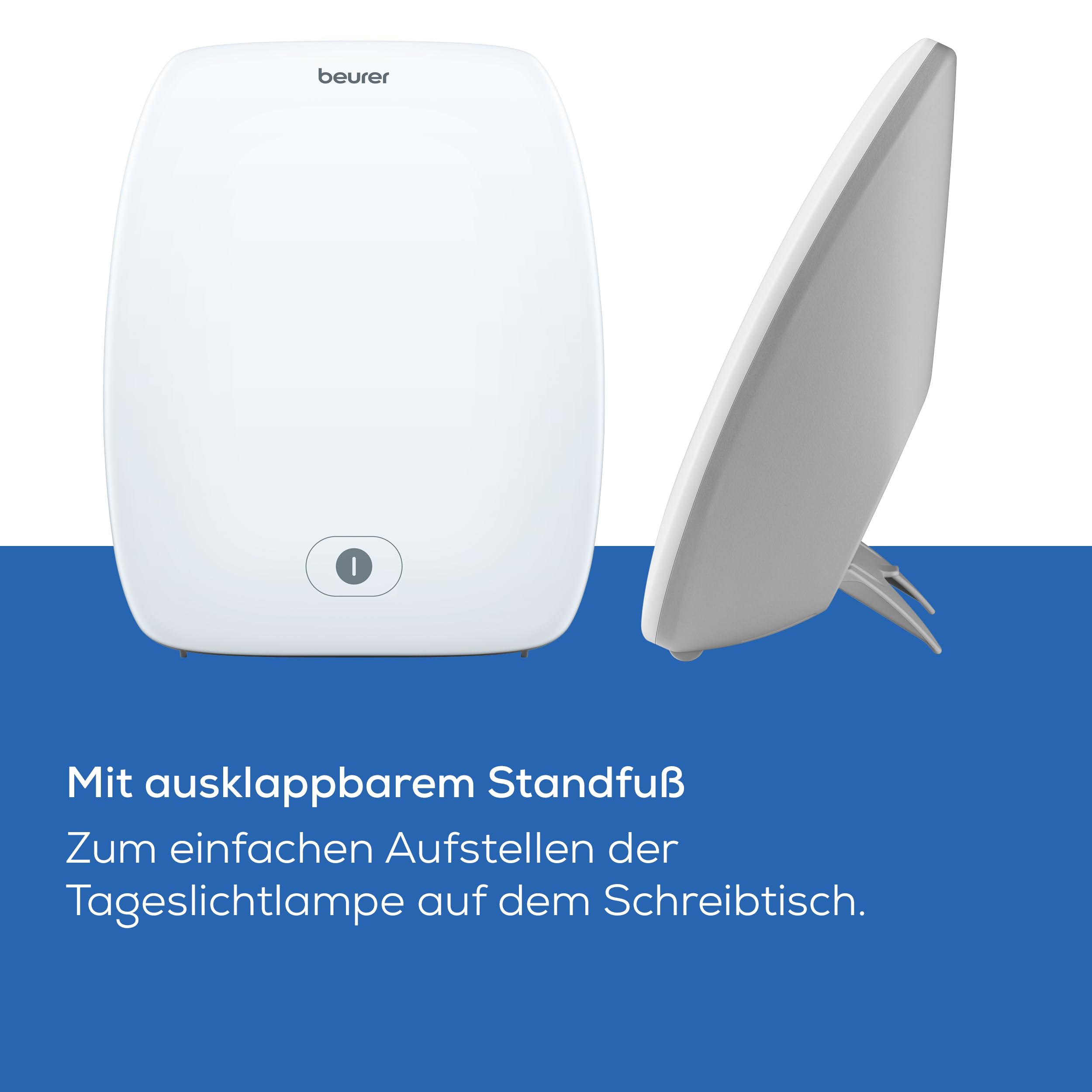Beurer TL 41 Touch Tageslichtlampe mit Touch Button, gesteigertes Wohlbefinden durch Simulation von Tageslicht, ideal für den Schreibtisch, Weiß
