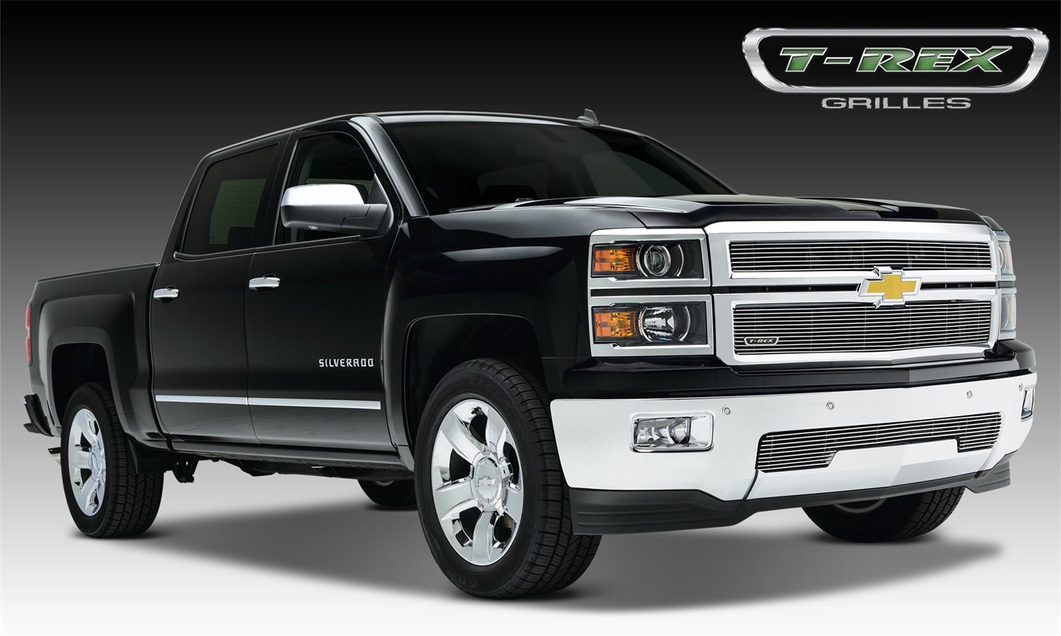 T-Rex Grilles 2014-2015 Silverado 1500 Billet Grille, Polished, 2 Pc, Replacement - PN #20121