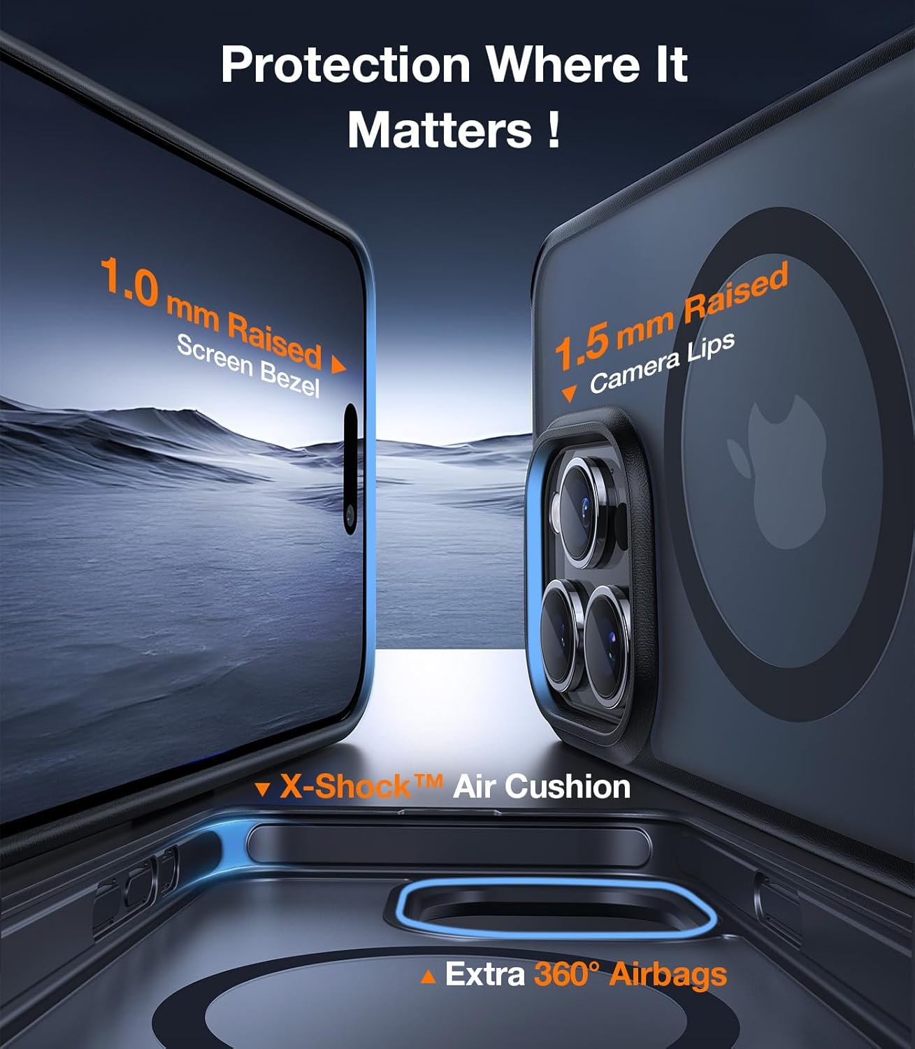 TORRAS for iPhone 15 Pro Max Case Translucent Black | Strong Magnetic & Seamless Stand, Fit for MagSafe, Military-Grade Drop Protection, Sturdy Adjustable Built-in Kickstand, Slim Matte Finish - Image 8