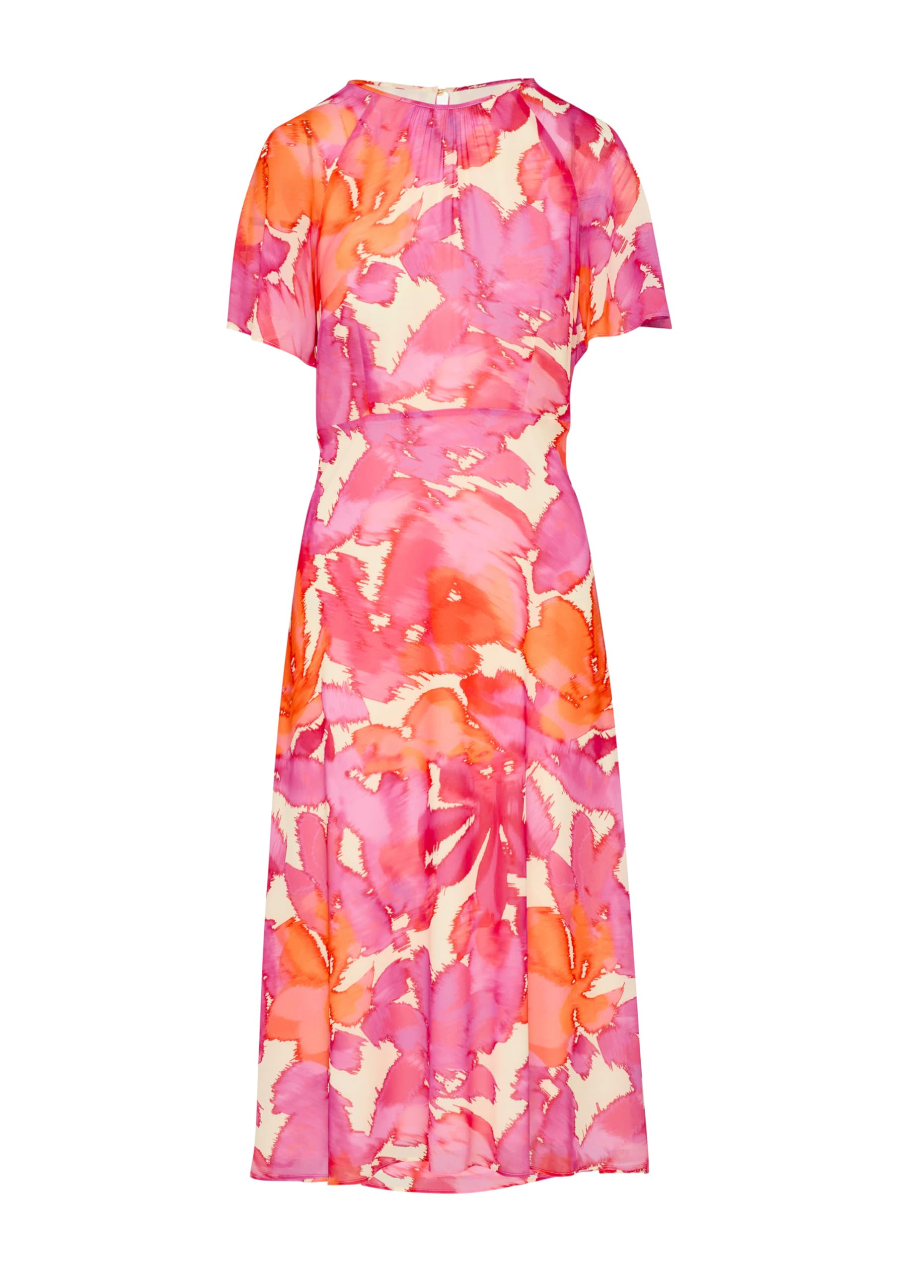 Comma Midi-Kleid mit All-Over-Print