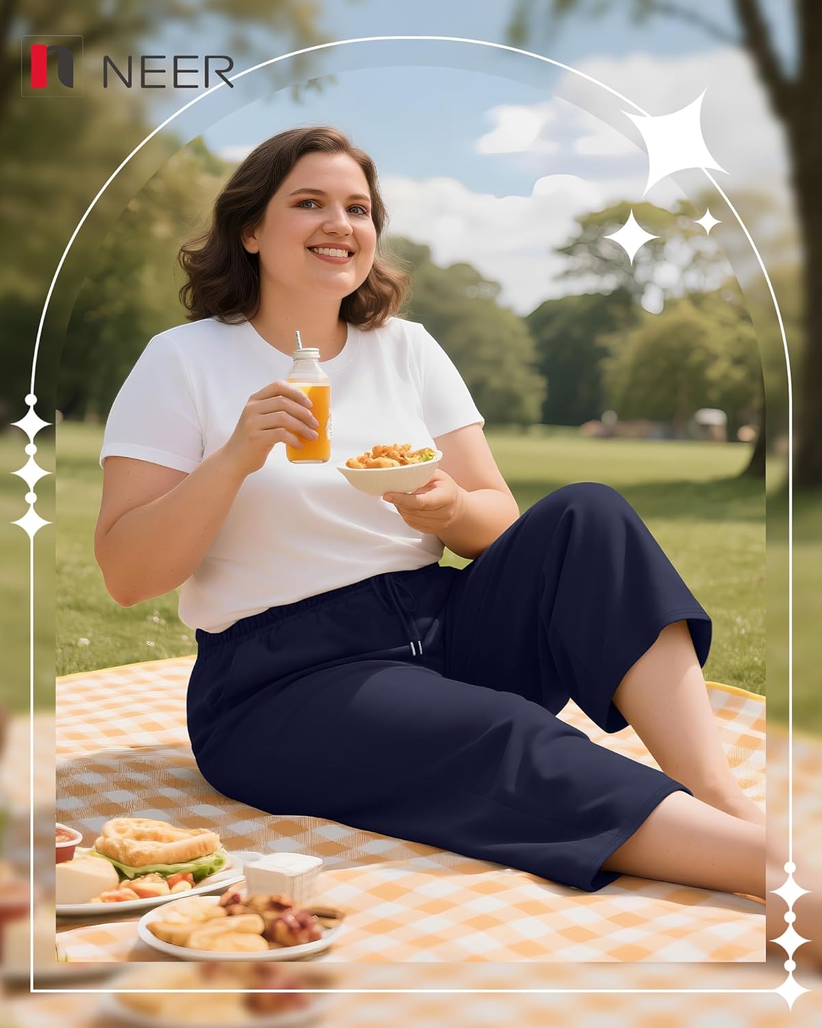 Neer 3 Pack Women's Plus Size Capri Pants, Drawstring Crop Lounge Sweatpants Summer Casual Loose Cropped Pant with Pocket - Image 4