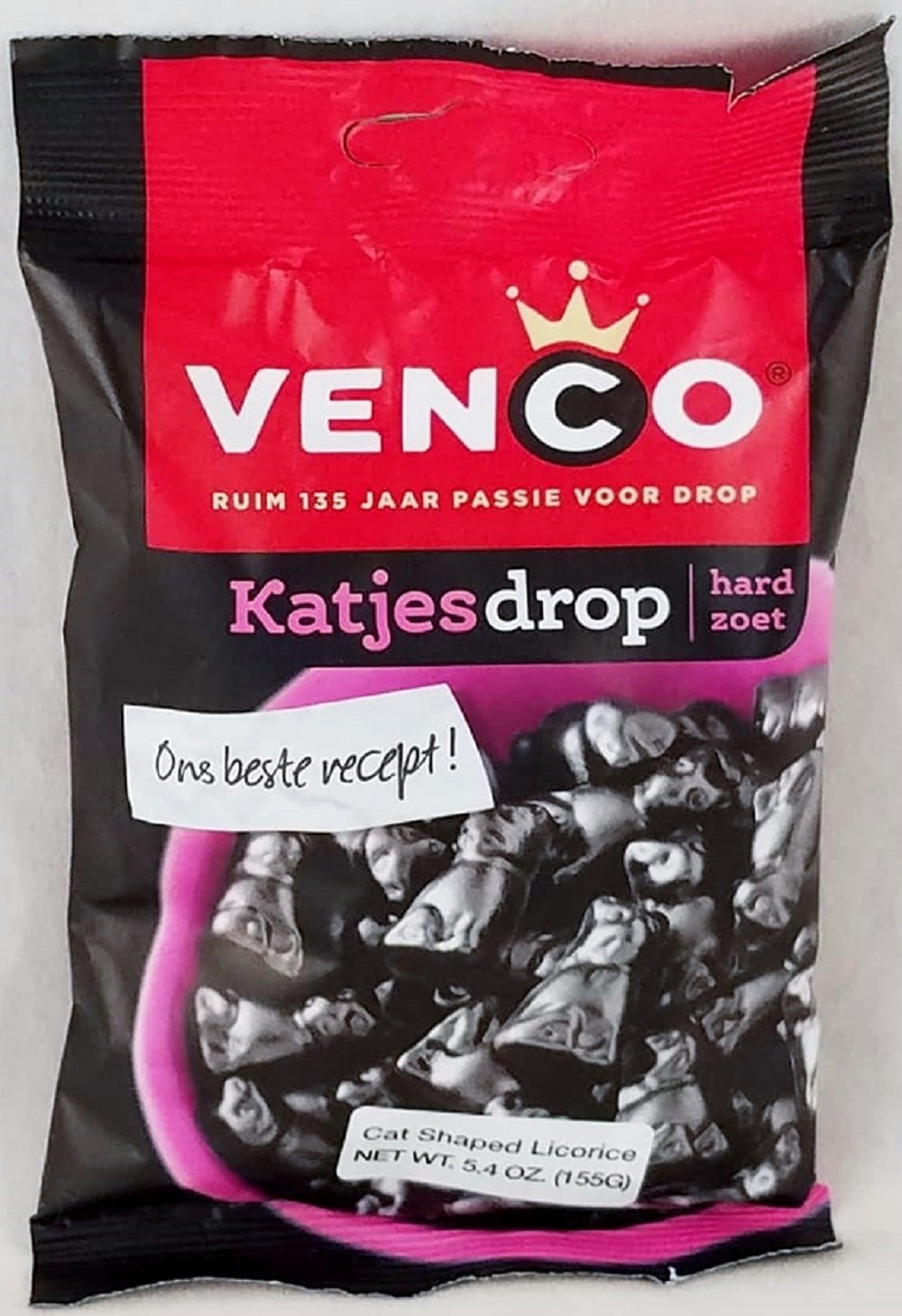 Venco Katjes Drop Dutch Black Licorice CatShaped 5.4