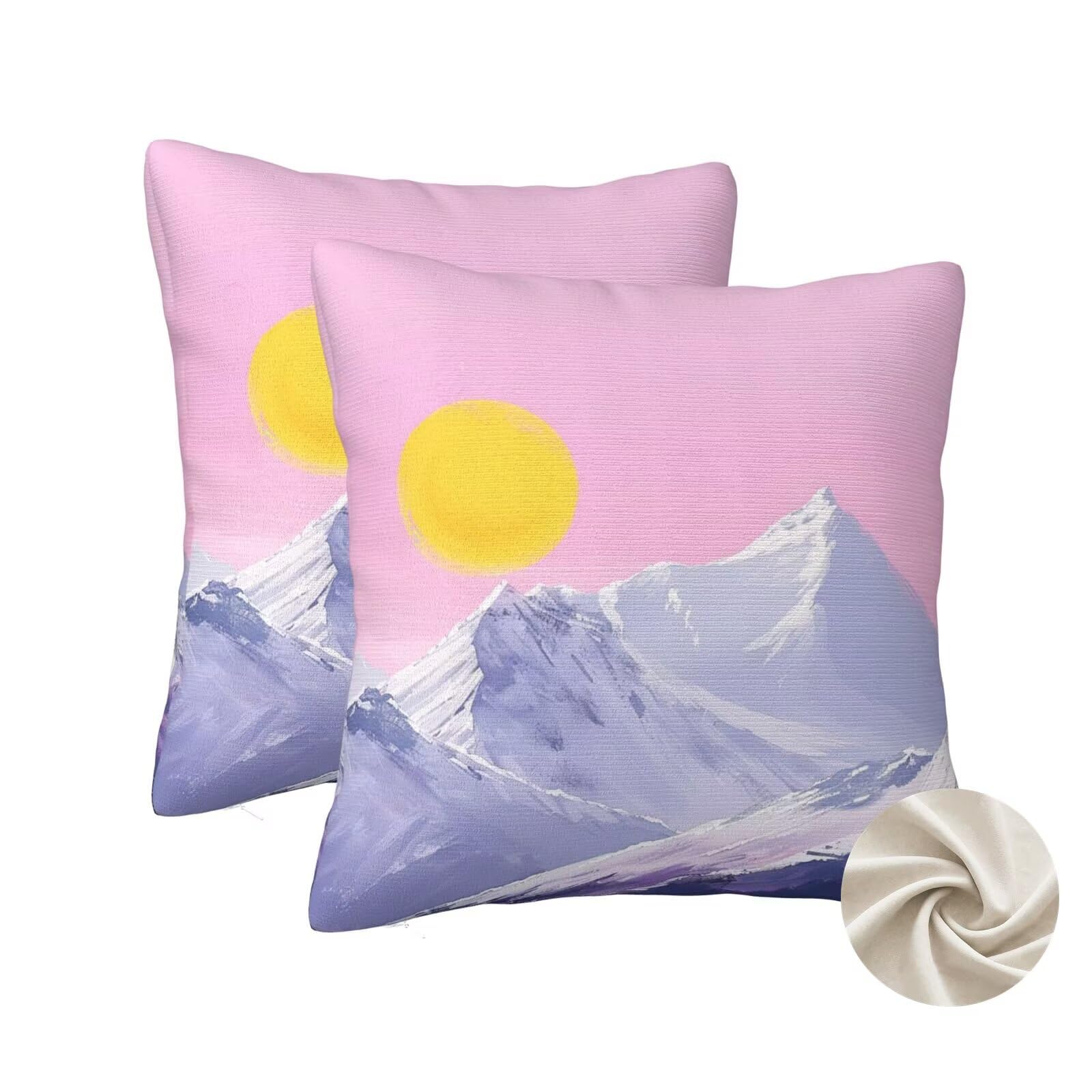 Housse coussin la montagne pour rafraîchir un canapé usé avec 2 housses 60x60 cm