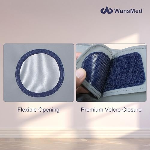 Miniatura 4 de Fundas para bolsas de ostomía para hombres y mujeres, cinturón de ostomía para deportes y vida cotidiana, suministros de colostomía, gris (L)