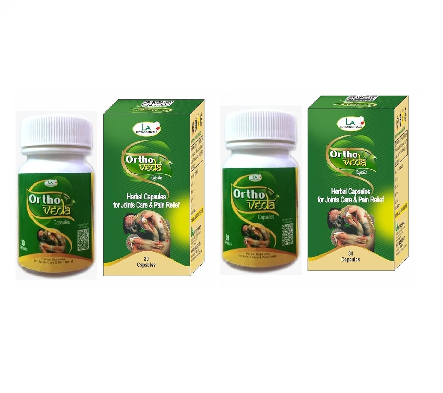 La Nutraceuticals Ortho Veda Joint Pain Relief 30 Herbal Capsules