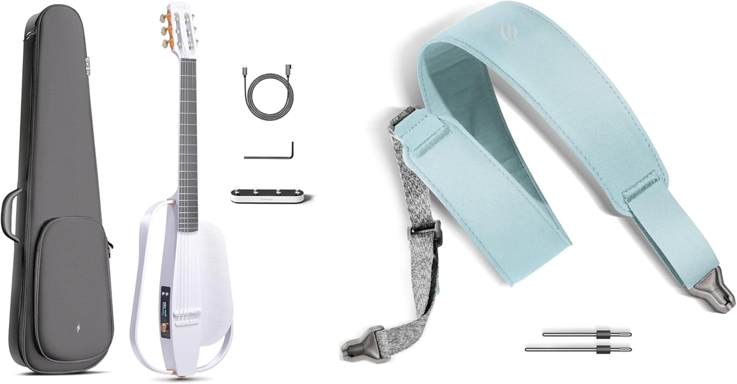 Enya Acoustic-Electric Carbon Fiber Classical Nylon String Travel Guitar NEXG 2N Smart Acustica Electric Guitarra & Magnetic Strap