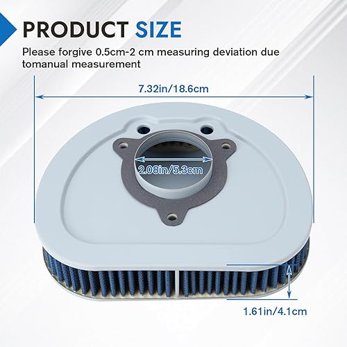 Miniatura 3 de 2963308 HD-1508 Filtro de aire ultra clásico para Harley Davidson Street Glide, FLHTC Electra Glide, Road King, FLTRX Road Glide Custom 2008 2009