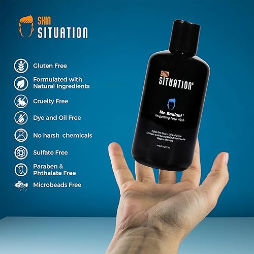 Miniatura 3 de Mr. Radiant - Jabón facial para hombres, limpiador suave diario con extractos naturales y vitamina C, combate el acné, el aceite y la suciedad,