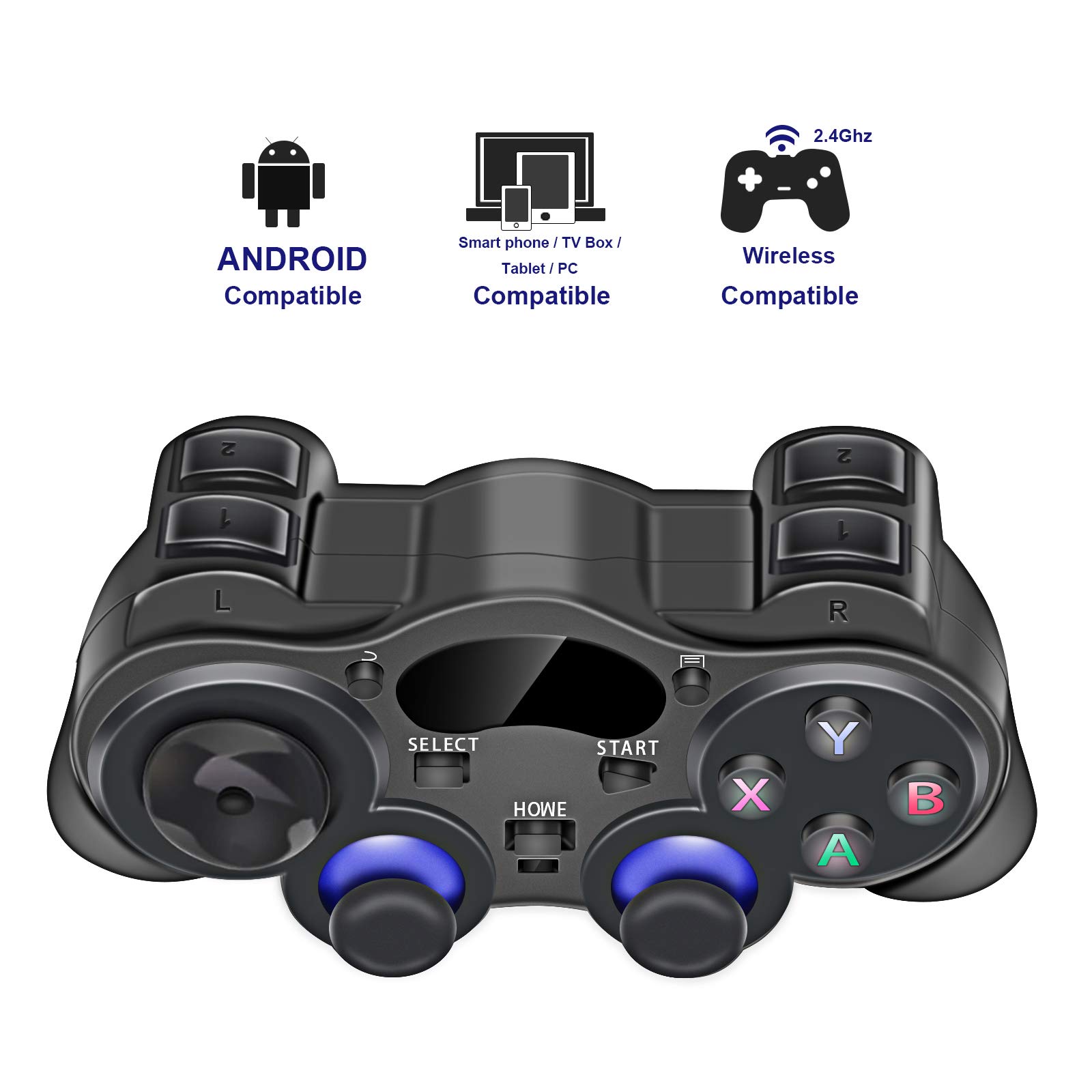 ZJCHAO Manette de jeu Tablette PC Tir continu Gamepad Protection